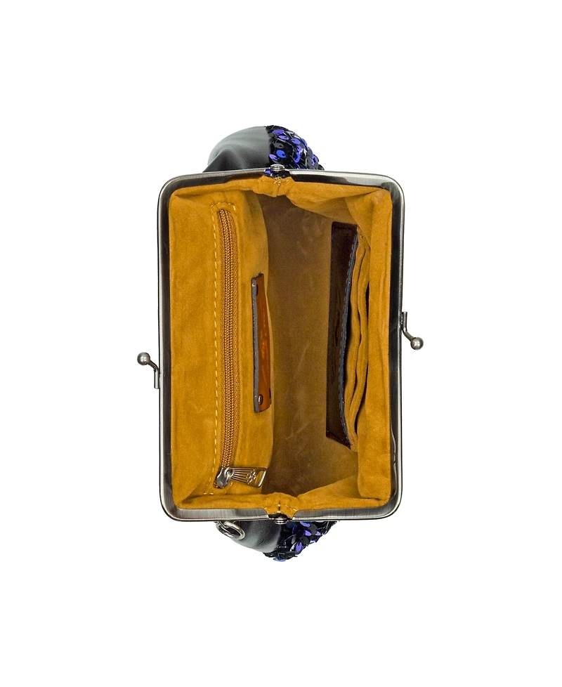 Patricia Nash Savena Payettes and Velvet Kisslock Wristlet