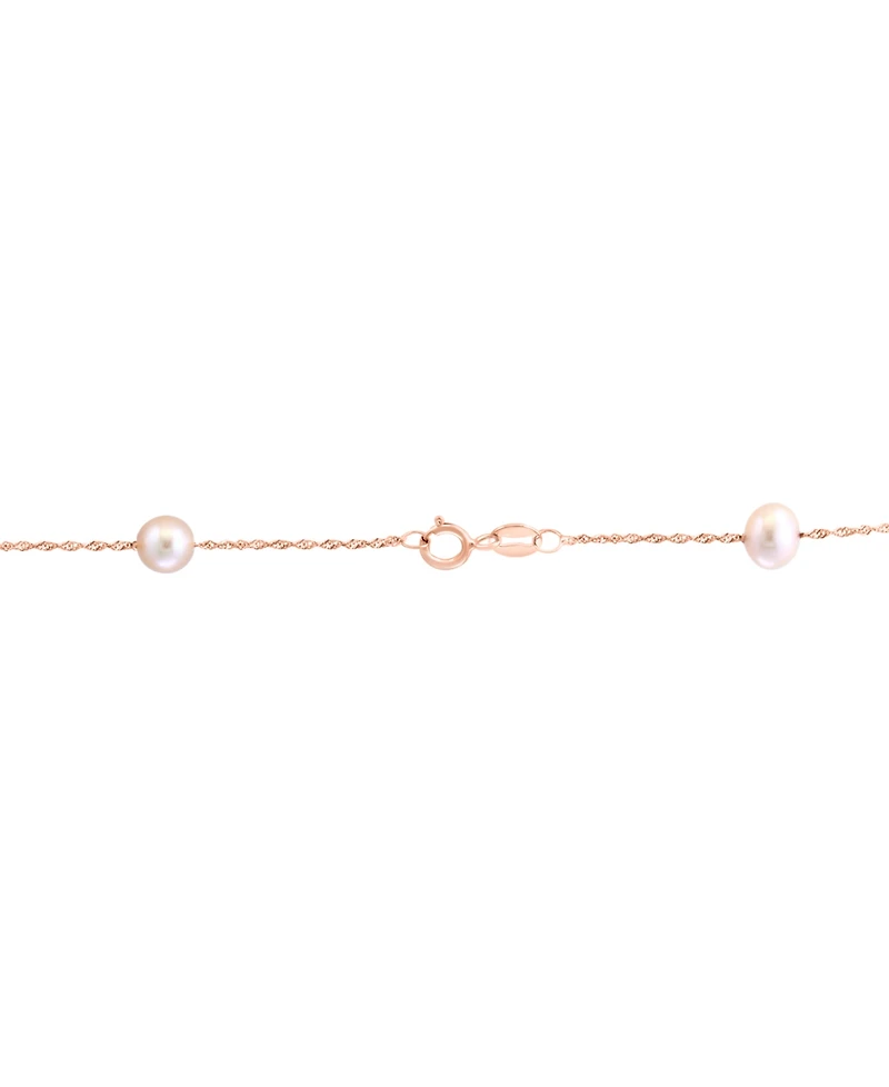 Effy Cultured Freshwater Pearl Station 18" Necklace 14k Gold (5-1/2mm)