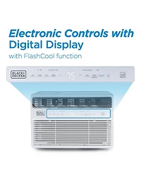 Black+Decker 8,000 Btu Inverter Window Air Conditioner Units for Up To 350 Sq. Ft., Energy Star Rated with Remote Control