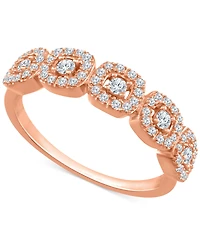 Diamond Halo Cluster Ring (1/4 ct. t.w.) 10k Yellow, White or Rose Gold