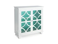 Sugift Kitchen Buffet Sideboard with Glass Doors and Adjustable Shelf