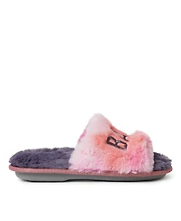 Dearfoams Girls Lana Fuzzy Slide Slipper Bird