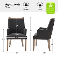 Egmont Farmhouse Dining Chair with Solid Wood Legs