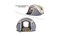Slickblue 4-Person Pop Up Camping Tent, Easy Setup for Hiking, Fishing, Beach & Outdoor Adventures