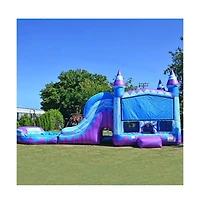 JumpOrange Fantastic Commercial Grade Inflatable Bounce House Water Slide with Detachable Pool for Kids and Adults (with Blower), Wet Dry Use, Basketb