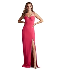 Tadashi Shoji Bia Spaghetti Strap Gown
