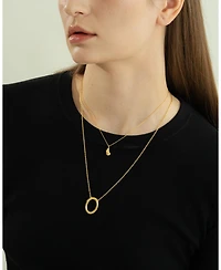 Sterling Silver 18k Gold Plated Jacqueline Teardrop Necklace – Lovely Gift Idea, Dainty Charm