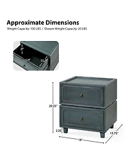 Hulala Home Scipione Transitional 2 - Drawer Nightstand with Multiple Configurations