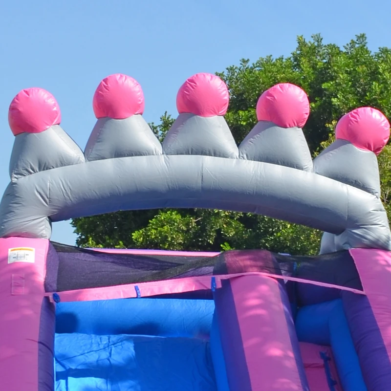 JumpOrange Commercial Grade Inflatable Princess Tiara Xtreme Party Water Slide with Air Blower ,Pvc Vinyl , Outdoor Play, Kids Party