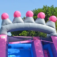 JumpOrange Commercial Grade Inflatable Princess Tiara Xtreme Party Water Slide with Air Blower ,Pvc Vinyl , Outdoor Play, Kids Party