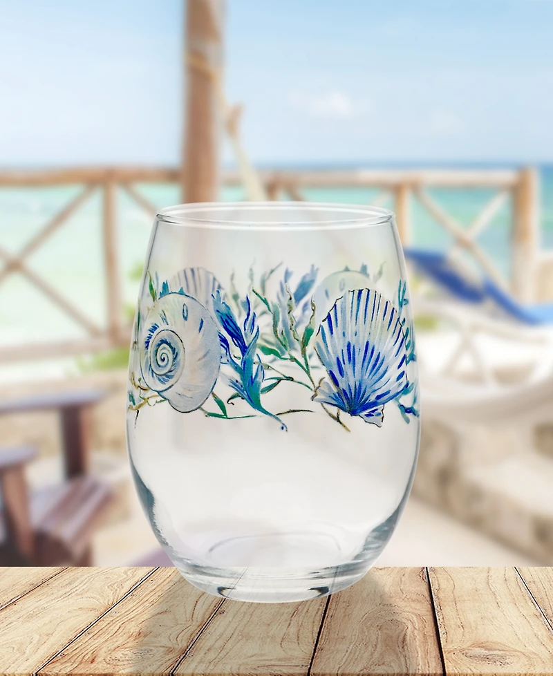 Fiesta Coastal Shores Stemless Wine Glass, Set of 4