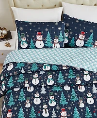 Avanti Snowman Reversible 3-Pc. Quilt Set