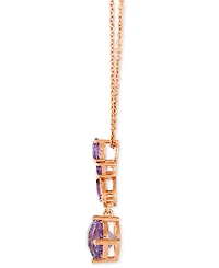 Le Vian Multi-Gemstone (2-1/3 ct. t.w.) & Nude Diamond (1/10 ct. t.w.) Swirl Pendant Necklace in 14k Rose Gold, 17" + 2" extender