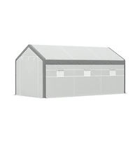 Slickblue Walk-In Greenhouse with Roll-Up Door and 6 Adjustable Windows for Enhanced Airflow and Growth