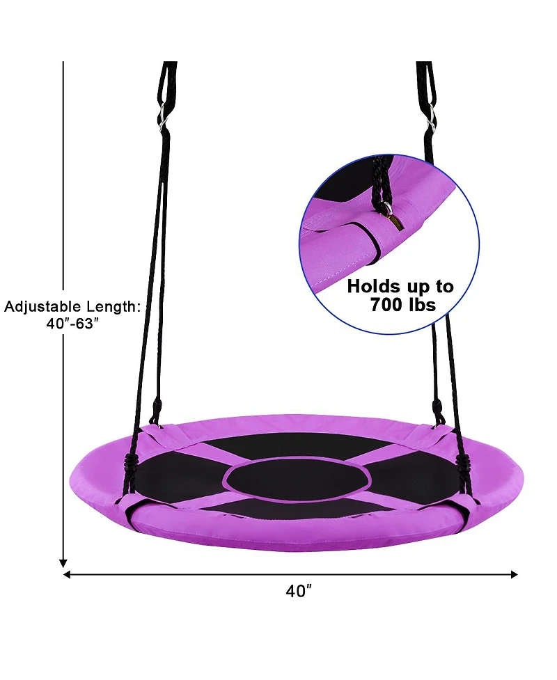Sugift 40 Inch Flying Saucer Tree Swing Indoor Outdoor Play Set