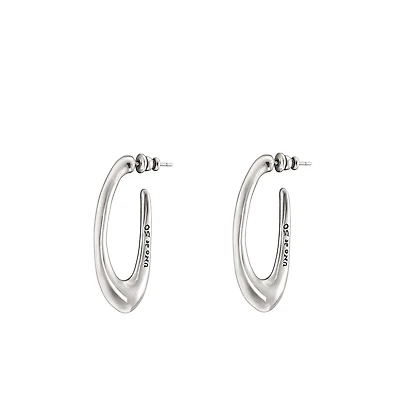 UNOde50 Sterling Silver Metal Clad Oval Shape Earrings