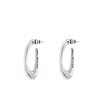 UNOde50 Sterling Silver Metal Clad Oval Shape Earrings