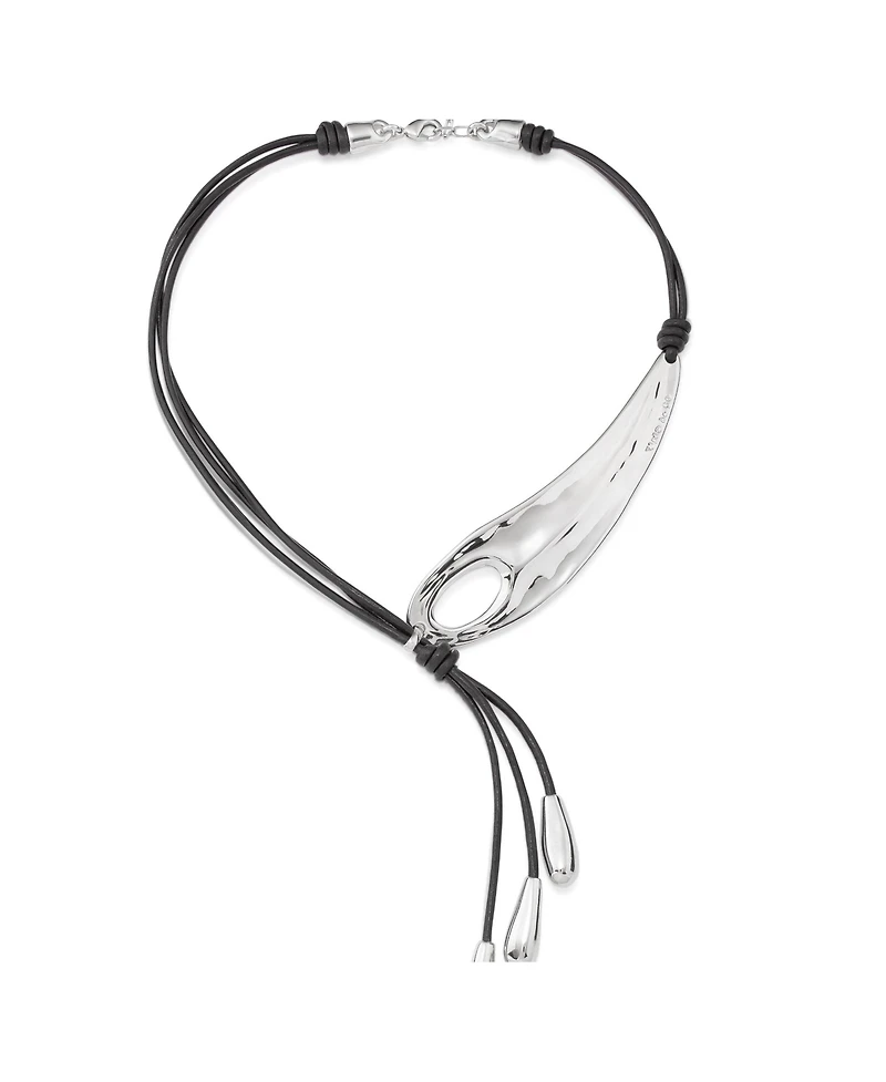 UNOde50 18K Gold and Silver Short Adjustable Latigo Necklaces