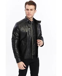 Furniq Uk Men's Genuine Leather Jacket