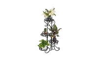 Slickblue 4 Potted Rounded Flower Metal Shelves Plant Pot Stand