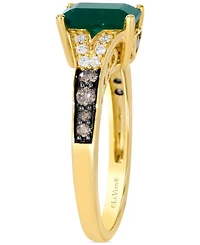 Le Vian Emerald (1-2/5 ct. t.w.), Chocolate Diamond (1/4 ct. t.w.) & Vanilla Diamond (1/10 ct. t.w.) Ring in 14k Honey Gold