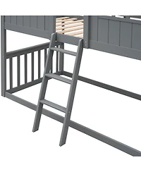 Streamdale Twin Over House Bunk Bed With Ladder, Wood