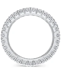Diamond Double Row Eternity Ring (3 ct. t.w.) Platinum, 14k White Gold, or Rose Created for Macy's