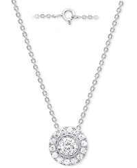 Forever Grown Diamonds 2-Pc. Set Lab-Grown Diamond Pendant Necklace & Matching Stud Earrings (1/2 ct. t.w.) Sterling Silver or 14K Gold-Plated Ster