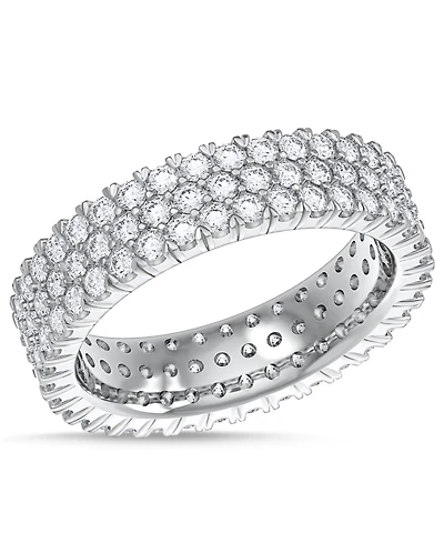 Diamond Three-Row Eternity Band (2 ct. t.w.) Platinum, 14k White Gold, or Rose Gold