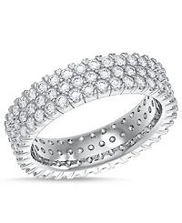 Diamond Three-Row Eternity Band (2 ct. t.w.) Platinum, 14k White Gold, or Rose Gold