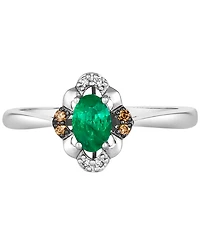 Le Vian New Emerald (3/8 ct. t.w.) & Diamond (1/10 ct. t.w.) Engagement Ring in 14k White Gold