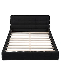 Streamdale Queen Size Upholstered Platform Bed, White