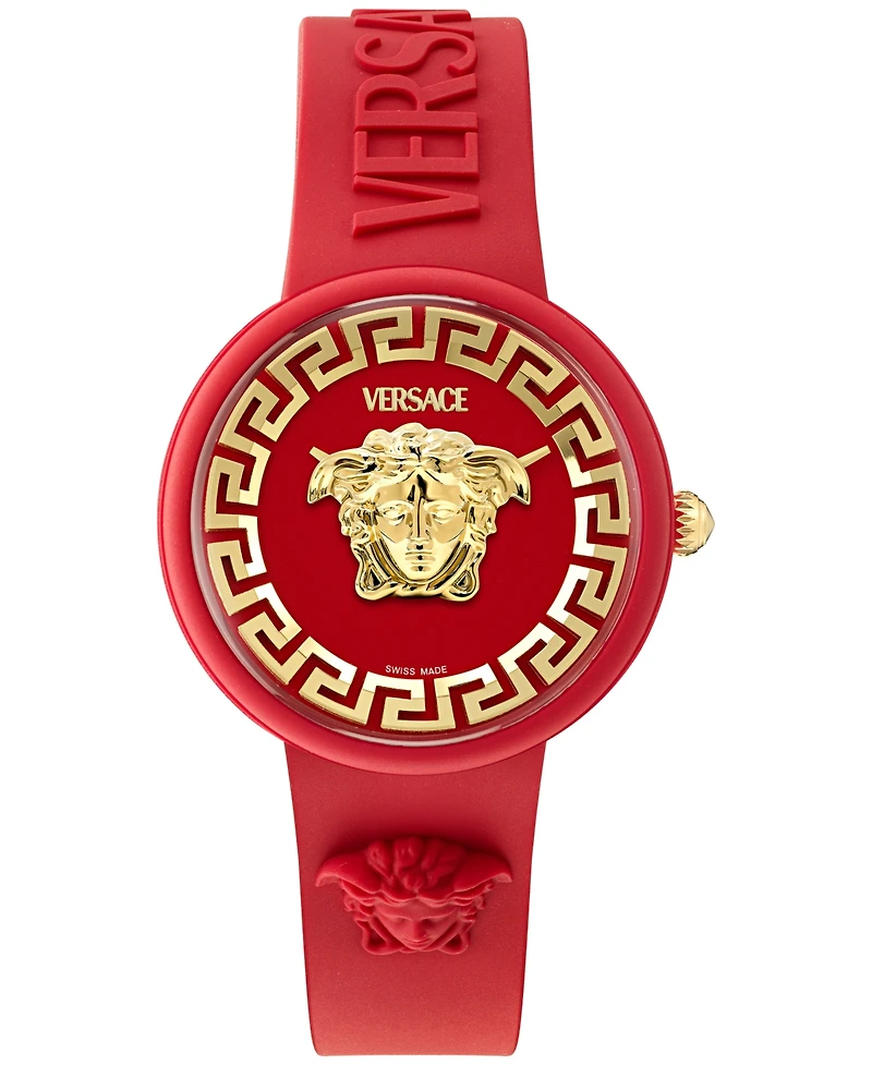 Versace Women's Swiss V-Pop Red Silicone Strap Watch 39mm