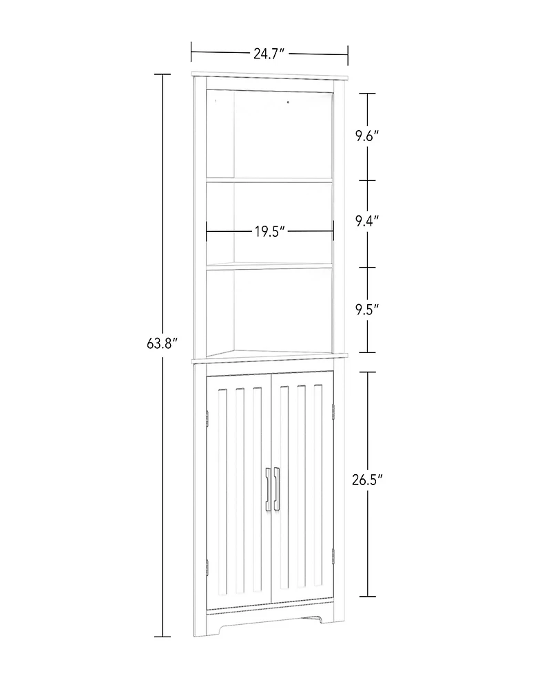 RiverRidge Home Monroe Tall Corner Cabinet