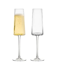 Anton Studio Designs Empire Clear Champagne Flutes, Set of 2
