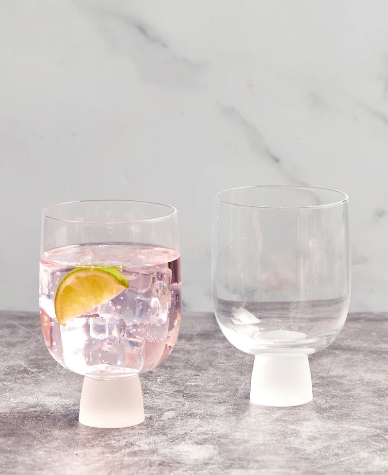 Anton Studio Designs Oslo Double Old Fashioned Tumblers Frost, Set of 2