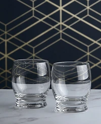 Anton Studio Designs Manhattan Double Old Fashioned Tumblers, Set of 2