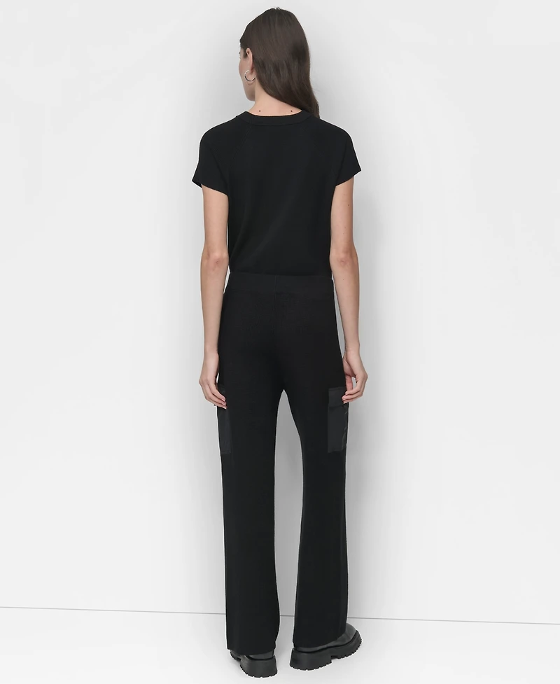 Dkny Women's Knit Straight-Leg Cargo Pants