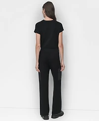 Dkny Women's Knit Straight-Leg Cargo Pants