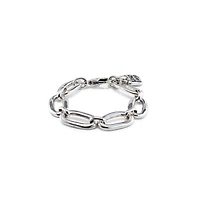 UNOde50 Sterling Silver and 18k Gold Plated Oval Links Bracelet