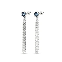 UNOde50 Sterling Silver Metal Alloy Pendant Chain Earrings