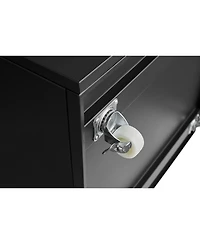 Streamdale Furniture 4-Wheel Metal Cabinet with Adjustable Shelves and Universal Wheels