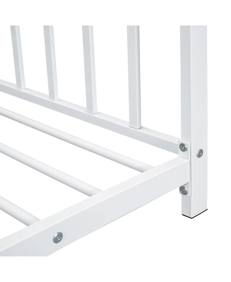 Streamdale Twin Metal House Platform Bed, White