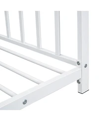 Streamdale Twin Metal House Platform Bed, White