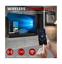 Pyle Wave Base Wireless Bluetooth Streaming Tabletop Soundbar, Digital Speaker System with Remote Control and Hdmi (Arc)