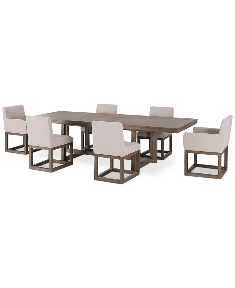 Portmore Pc Rectangular Set (Table, Side Chairs & 2 Arm Chairs