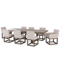 Portmore 9 Pc Rectangular Set (Table, 6 Side Chairs & 2 Arm Chairs), Created for Macy's