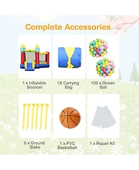 Gouun Inflatable Bounce Slide Jumping Castle Without Blower