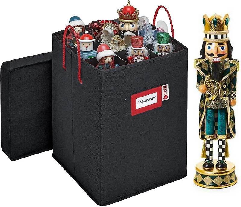 Nutcracker and Figurine Collectible Storage Box - Store up to 9 pc of 16 inch