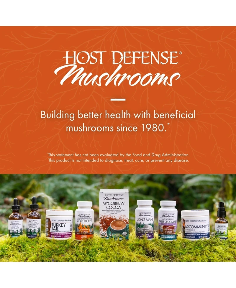 Host Defense Breathe Powder - Immune & Respiratory Support Mushroom Supplement